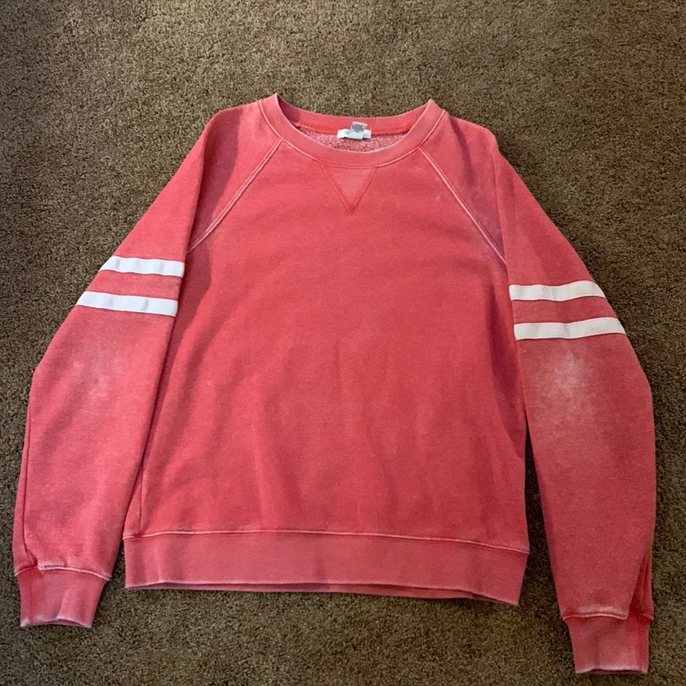 Red crew neck